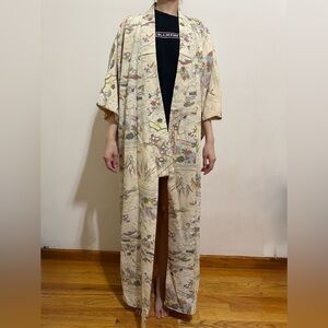 Floral authentic silk Kimono Robe